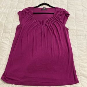 Purple, cap sleeve shirt, L